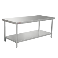 厨房用201#1.2mm不锈钢双层工作台/1700*600*800mm