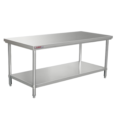 厨房用201#1.2mm不锈钢双层工作台/1700*600*800mm