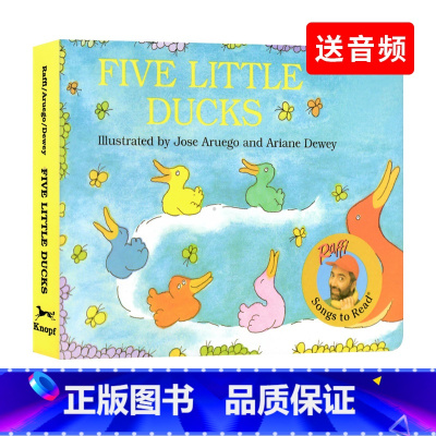 [正版]五只小鸭子 Five Little Ducks 纸板书 英文原版绘本 儿童英语启蒙0-3-6岁 raffi