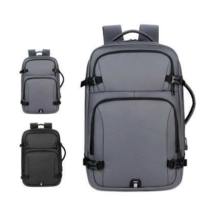 MKJ欧美时尚男背包防水皮膜双肩包男商务通勤男士笔记本电脑包礼品背包