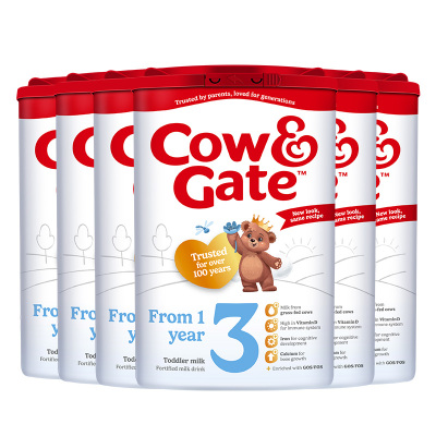 有效期到26年6月-6罐装 | 英国牛栏Cow&Gate 婴幼儿配方奶粉3段1-2岁 800g