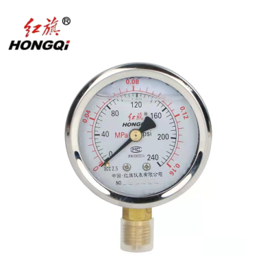 红旗 耐震压力表定制检测款 YTN50 压力值请备注 块