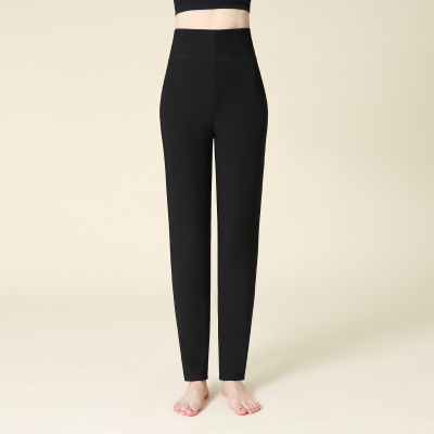 年加绒保暖妈妈裤子女冬装松紧腰中老年修身保暖裤长裤中年女