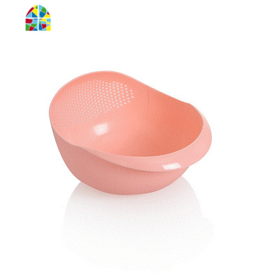 家用厨房洗米筛塑料加厚沥水洗菜盆洗水果篮装水果盆蔬菜。 FENGHOU 蓝色小号洗菜篮洗菜篮