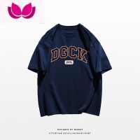 七斓vintage美式创意字母印花T恤男夏季ins潮牌街头港风宽松短袖