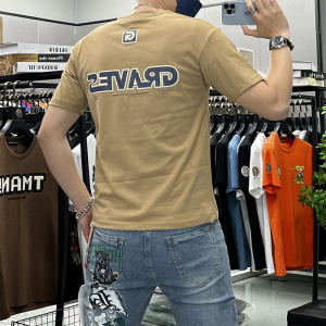欧洲站夏季新款短袖刺绣T恤圆领半袖打底衫上衣修身字母潮ins印花