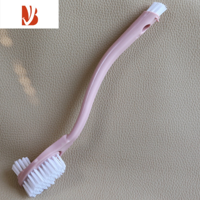 三维工匠双头鞋刷长柄洗鞋刷球鞋去污双面清洁刷死角刷长把洗鞋小刷子