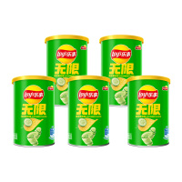 乐事薯片追剧零食膨化食品办公室零食小罐装黄瓜味40g*5罐