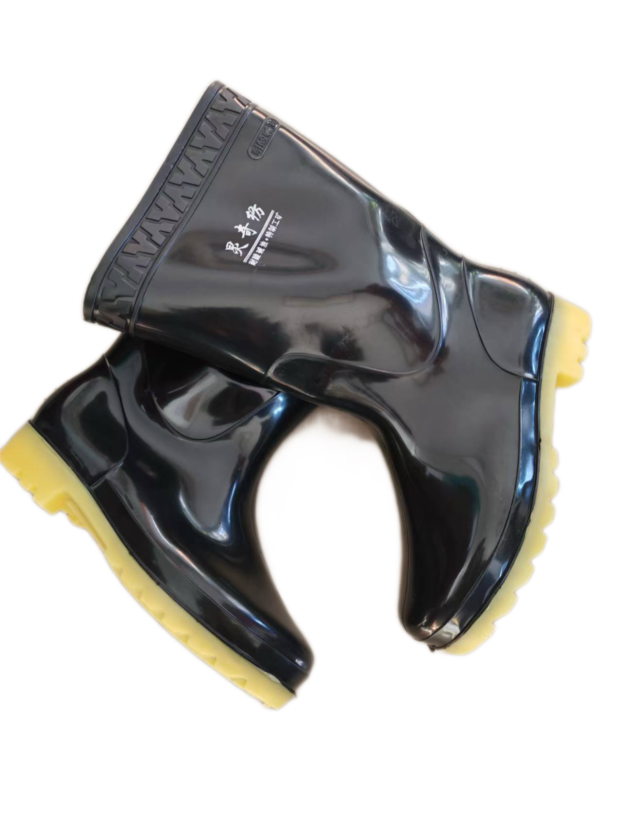 炅奇纺 防水耐油耐酸碱高筒雨靴 高筒橡胶 双