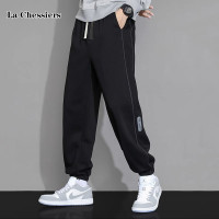 官方正品卫裤男士2024春秋季新款休闲运动裤宽松加绒青少年长裤子跑步口袋