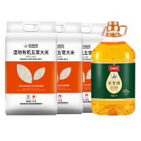 裕道府D套餐30斤+5L(湿地有机五常大米5kg*3+压榨一级花生油5L)