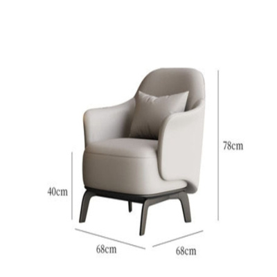 白寅 BY-SFCJZH-001 一桌两椅米灰[圆桌60*57] 西皮(单位:套)