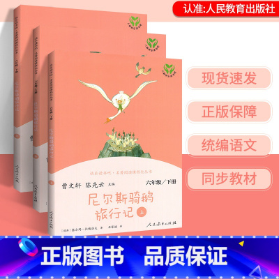 尼尔斯骑鹅行记-[六年级下册3本] [正版]六年级上册人民教育出版社6上册全套小学生语文课外阅读名著书籍儿童文学经典读物