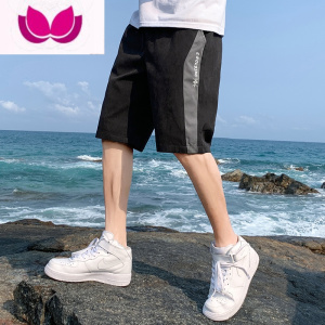 七斓夏季薄款冰丝五分短裤男休闲运动宽松马裤韩版潮流沙滩中裤子秋季
