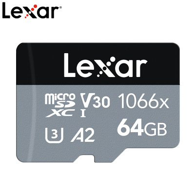 雷克沙（Lexar）64G读取160MB/s写入70MB/sMicroSD存储卡TF4K拍摄无人机游戏机