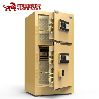 虎牌保险柜家用小型60/70/80双门保管箱全钢入墙1米1.2米1.5米1.8米大型保险箱办公