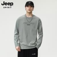 吉普长袖t恤男纯棉打底衫男新款上衣春季男士短袖t恤男装卫衣夏季
