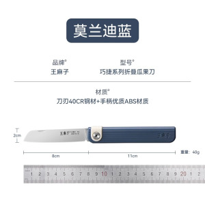 王麻子水果刀家用切水果专用刀具大全高档迷你随身瓜果便携