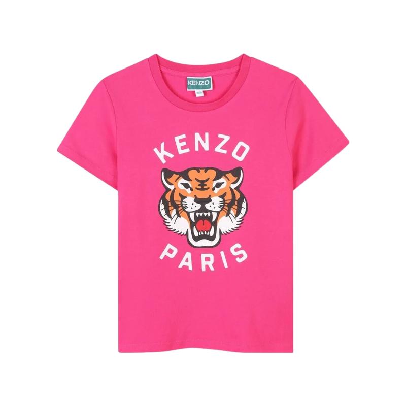 高田贤三(Kenzo)女孩运动卫衣纯棉短袖圆领直下摆休闲百搭套头衫