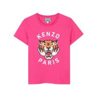 高田贤三(Kenzo)女孩运动卫衣纯棉短袖圆领直下摆休闲百搭套头衫