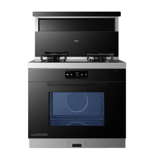 老板(Robam)黑武士9JC22A集成灶 83L蒸烤炸炖集成灶一体式 蒸烤箱一体机 28风量油烟机定时燃气灶 左排烟