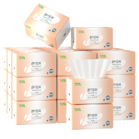 舒可乐 可湿水抽取式纸面巾5层80抽每包原生木浆抽纸纸巾实惠装餐巾纸家庭装纸抽卫生纸家用母婴可用 16包箱装