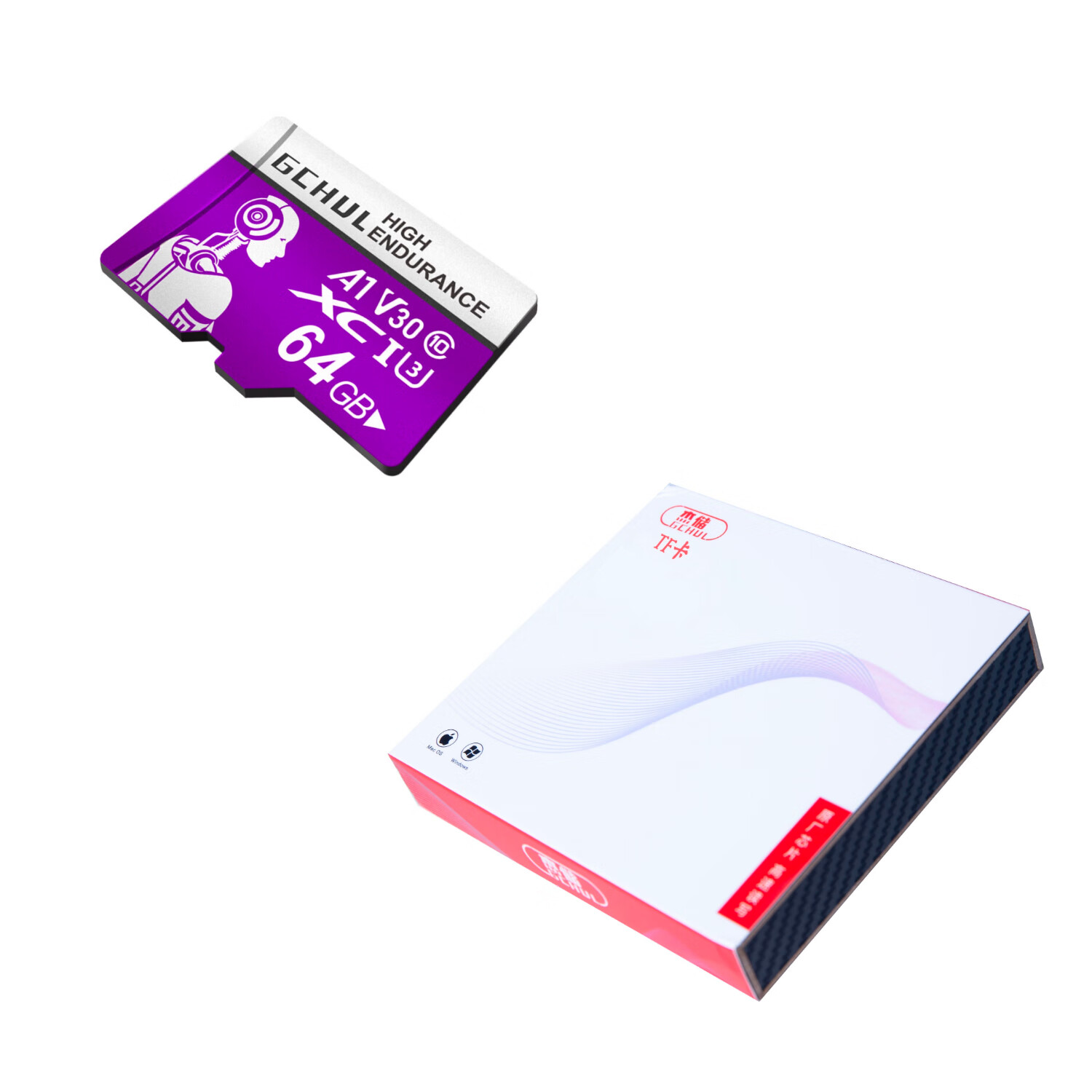 杰储(GCHUL) TF1000 64G TF卡 存储卡 (计价单位:个) 灰色