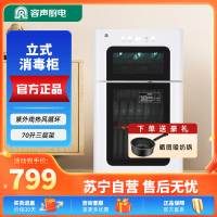 容声(RONGSHENG)消毒柜立式家用二星级紫外线光波高温消毒热风烘干免沥水小碗柜 二星级70l 86-RQ260热风