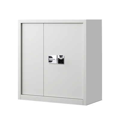 正斌指纹电子保密柜钢制密码文件柜档案柜矮柜保密资料柜办公柜单节白色国保指纹