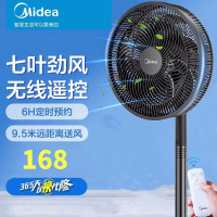 美的(Midea)电风扇SAG30KR家用落地扇台地两用遥控大风力摇头节能七叶电扇可定时易拆洗广角送风SAG30KR 黑