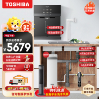 东芝(TOSHIBA)1000G直饮机净水器白玉双管杀菌6年RO反渗透TQ40-01+TSC1000+TG-12净水套装