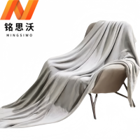 铭思沃毛毯180*200cm条 银灰色