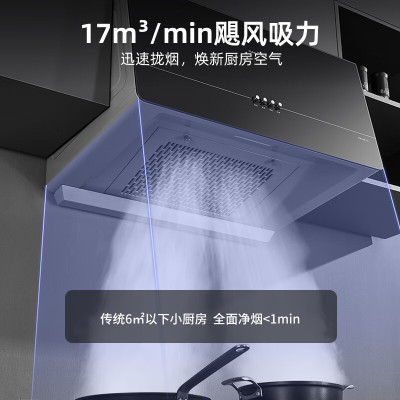 迅达(XUNDA)抽排中式吸油烟机家用小尺寸户型700mm长一级能效 CXW-260-YZ1