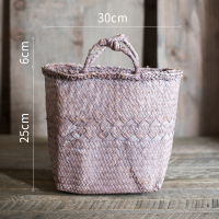 家柏饰(CORATED)编花篮提篮收纳篮装饰花器 手工艺术编织日式杂货