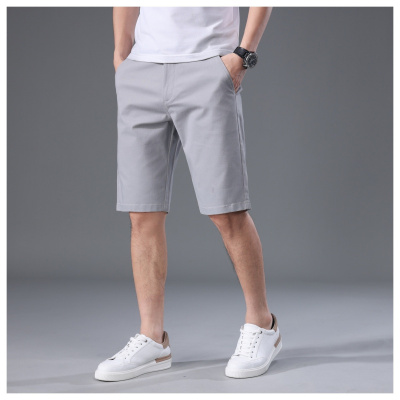 夏季男士休闲短裤直筒宽松五分裤中青年商务通勤百搭中裤男款