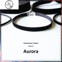 JiMi黑色丝绒choker项圈男女韩国简约短款颈带chocker 经典锁骨链