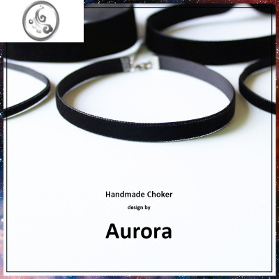 JiMi黑色丝绒choker项圈男女韩国简约短款颈带chocker 经典锁骨链