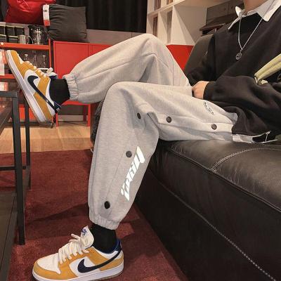 直选特卖-排扣裤子男春季新款韩版潮牌ins卫裤宽松百搭潮流束脚休闲运动裤娅洛尔