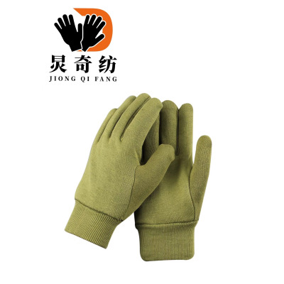 炅奇纺 军绿防寒绒手套 军绿 付