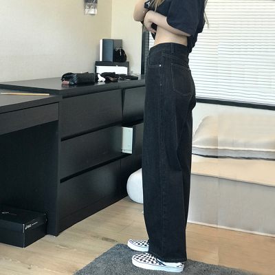 广赫大码直筒牛仔裤女胖妹妹mm显瘦宽松阔腿裤高腰胯大腿粗女裤子长裤牛仔裤