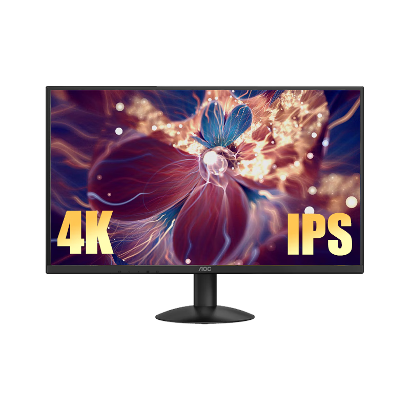 AOC U27B30 显示器27英寸4K IPS广色域10.7亿色数10bit低蓝光不闪HDR10台式电脑办公显示屏 台式电脑显示器