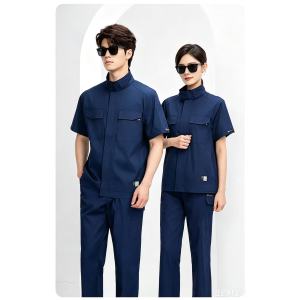 路安保夏季短袖工作服SYX261薄款耐磨工装套