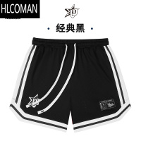 HLCOMAN短裤反转篮球裤夏季宽松美式潮牌训练四分裤男跑步网眼运动裤