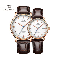 [支持后盖定制刻字服务]天王表手表 昆仑系列机械表正品防水休闲时尚情侣手表一对表51001