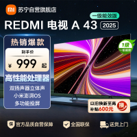 小米电视43英寸REDMI A43 2025节能版一级能效多功能投屏金属全面屏双扬立体声L43RA-RAE
