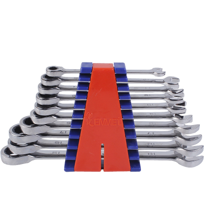 埃米顿 10件全抛光棘轮两用扳手组套(塑夹装)