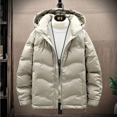 男装白鸭绒羽绒服冬季潮流加厚保暖宽松百搭男士青年冬装连帽外套
