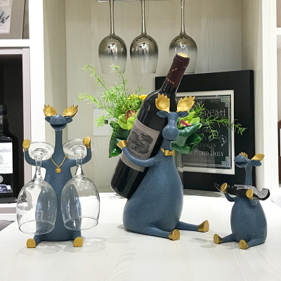 北欧式创意红酒架摆件客厅酒柜置物架家居装饰品现代乔迁新居礼品