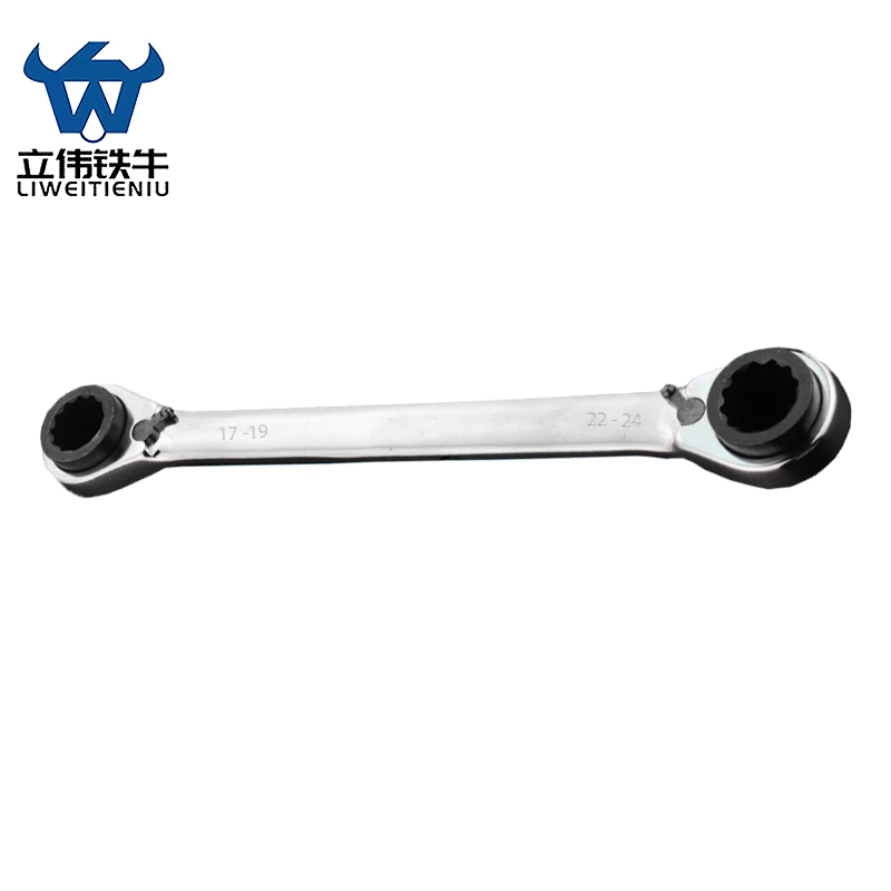 立伟铁牛四用双向棘轮扳手17-19-22-24mm/把