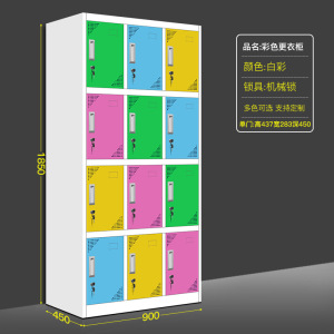 DXBG钢制彩色更衣柜健身房换衣柜员工储物柜浴室多门鞋柜密码锁存包柜